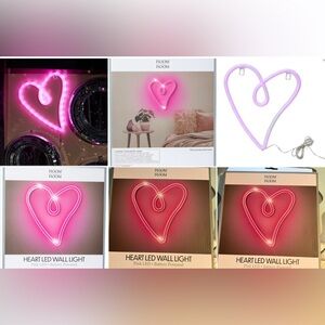 New Pink Heart LED Light Heart LED Wall Light 7.9in X 8.7in new last one